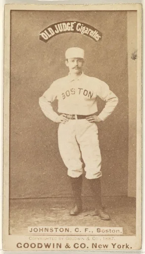 Johnston, Center Field, Boston, from the Old Judge series (N172) for Old Judge Cigarettes