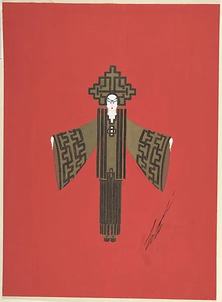 Costume design for "Les Bambous" — Erté (Romain de Tirtoff)