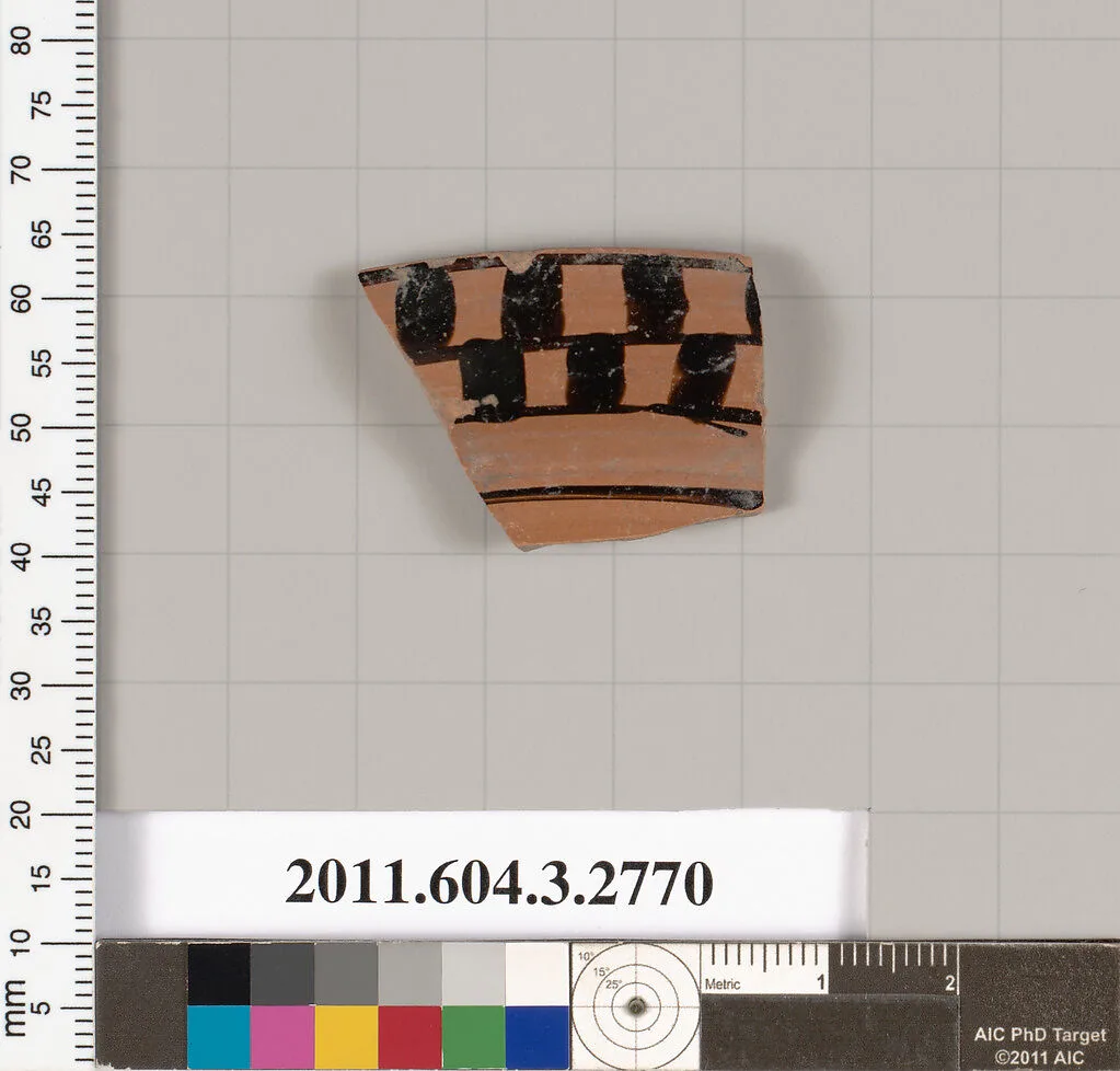 Terracotta fragment of an olpe (jug) — Unknown