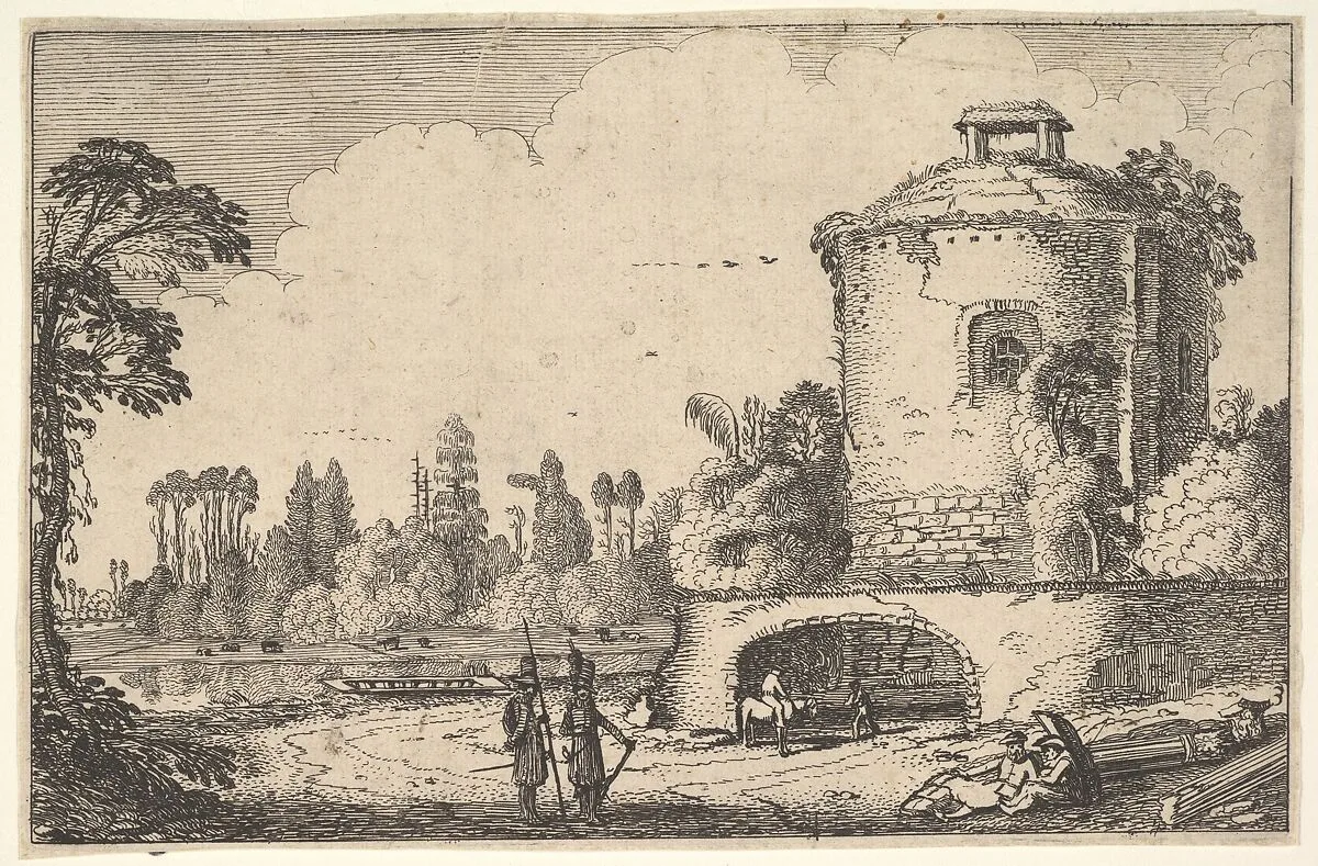 Landscape with a Round Tower — Jan van de Velde II