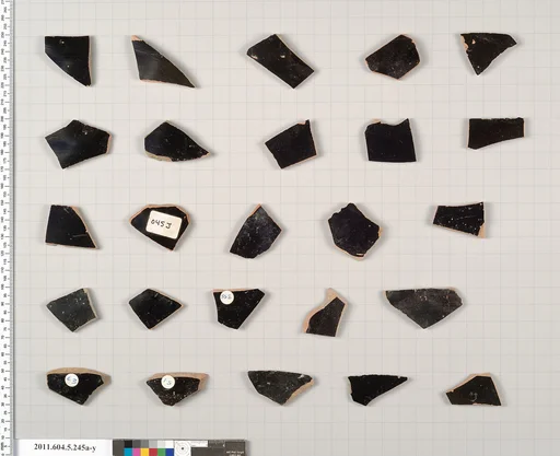 Terracotta fragments of kylikes (drinking cups)