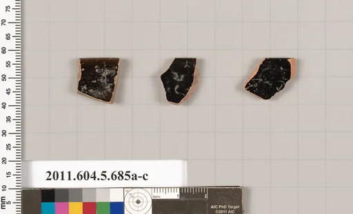 Terracotta rim fragments of kylikes (drinking cups)