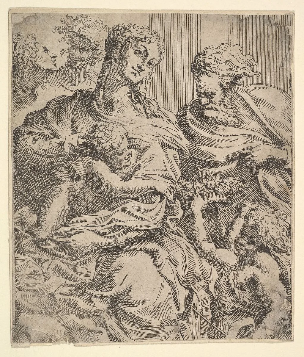 Holy Family — Anonymous, Italian, 17th century|Parmigianino (Girolamo Francesco Maria Mazzola)