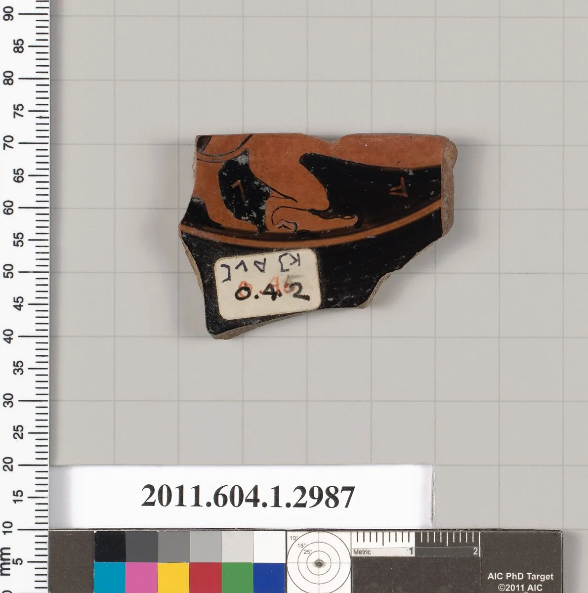 Terracotta fragment of a kylix (drinking cup) — Unknown