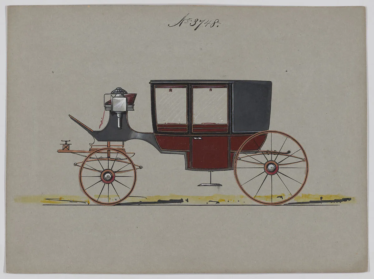 Design for Glass Panel Coach, no. 3748 — Brewster & Co.