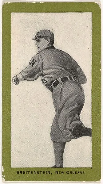 Breitenstein, New Orleans, from the Baseball Players (Green Borders) series (T211) issued by Red Sun Cigarettes — Red Sun Cigarettes