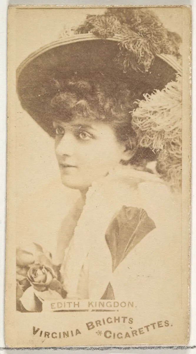 Edith Kingdon, from the Actors and Actresses series (N45, Type 1) for Virginia Brights Cigarettes — Allen & Ginter