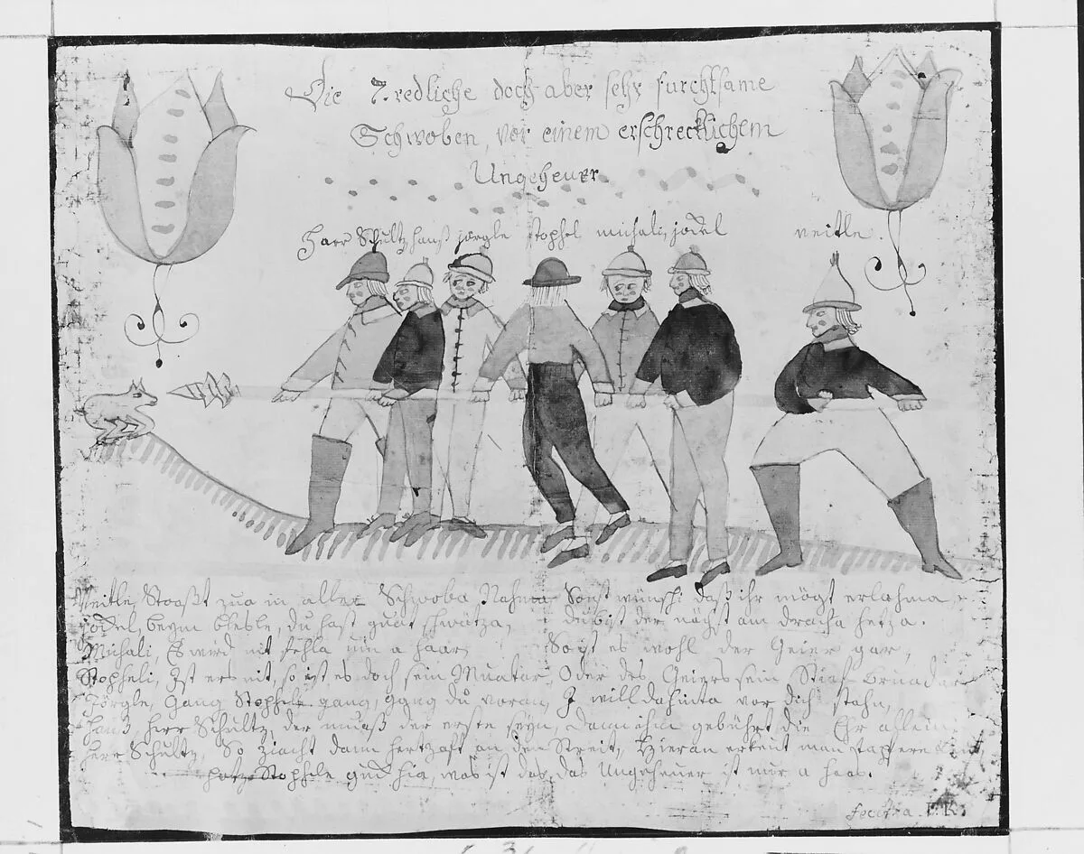 Drawing of a Hunt — Friederich Krebs