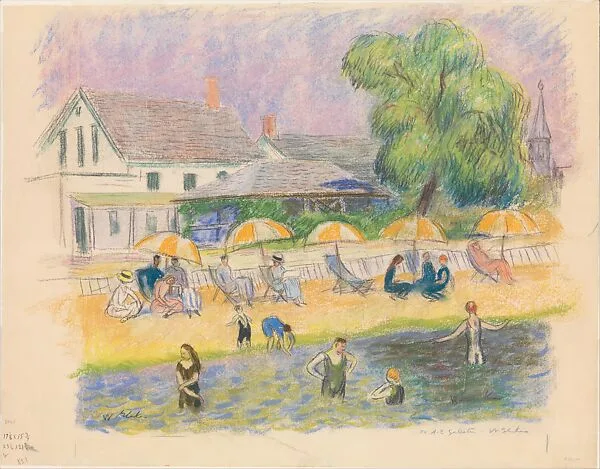 Beach Scene — William James Glackens