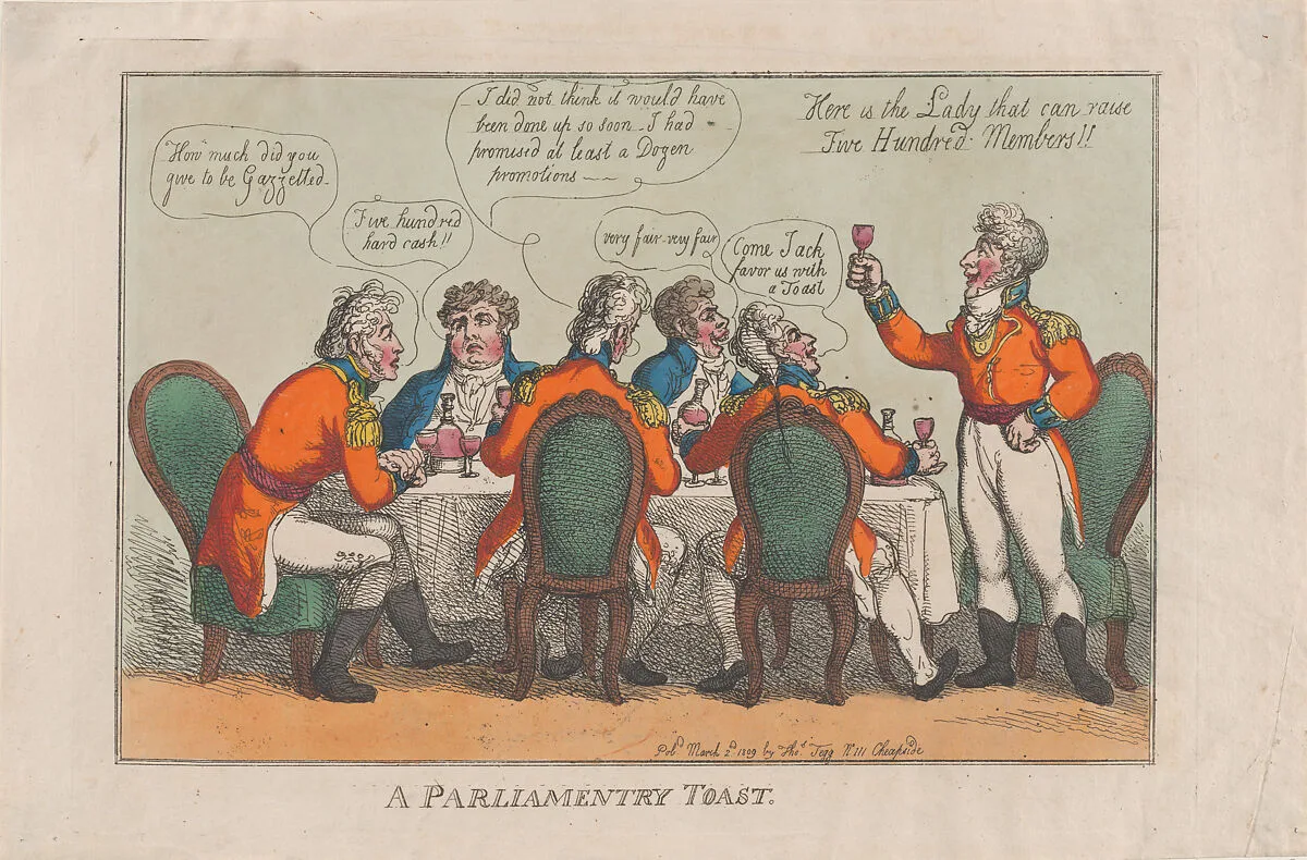 A Parliamentary Toast — Thomas Rowlandson|Thomas Tegg