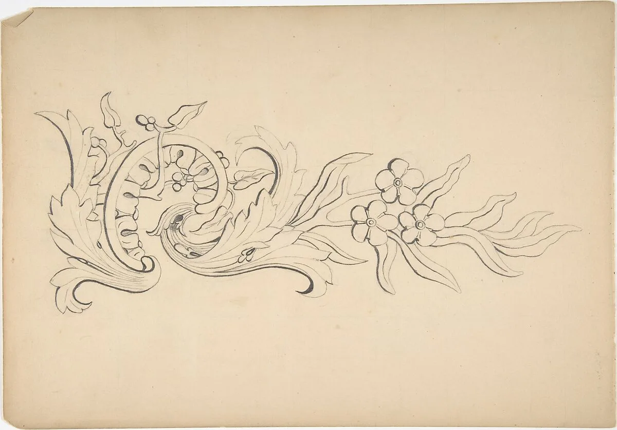Designs for borders and corners, acanthus — Robert William Hume