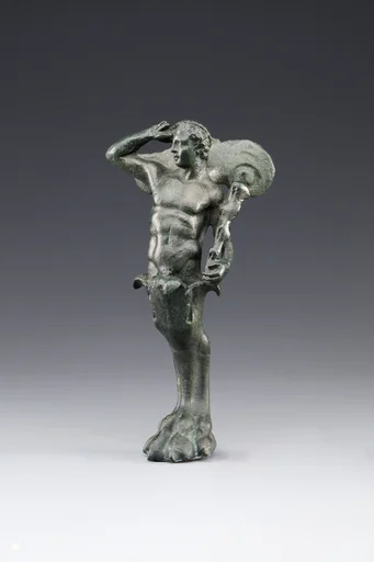 Vessel support combining the upper body of Herakles and a lion's foot