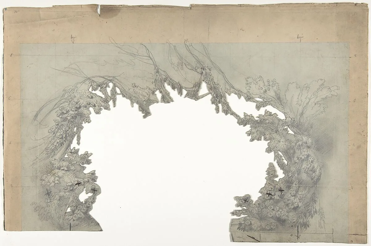 Design for a Stage Set at the Opéra, Paris — Eugène Cicéri