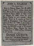 Facsimile of card verso from the Dixie Queen Prizefighters of the Past and Present series (T223) — Dixie Queen Plug Cut Smoking Tobacco