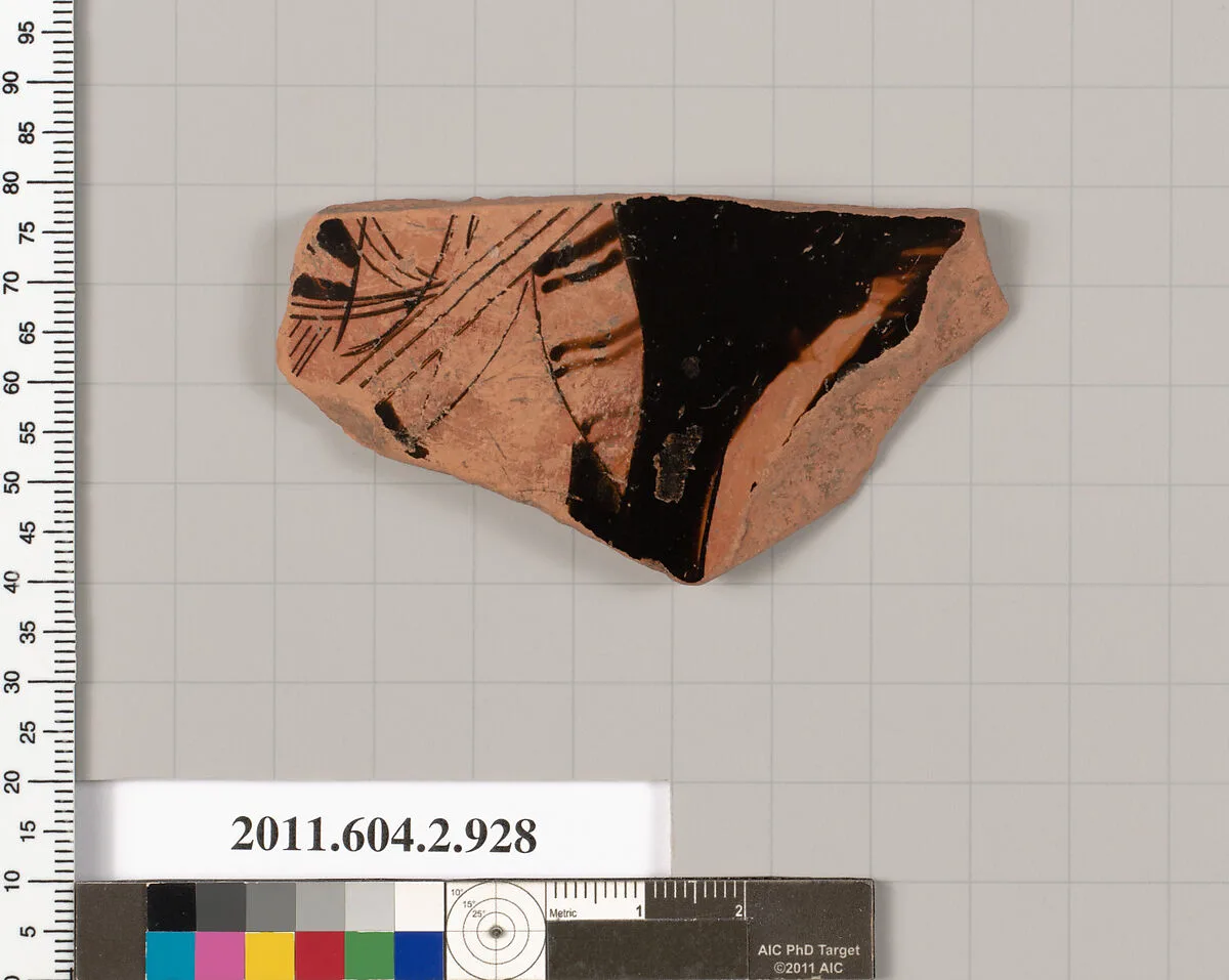 Terracotta fragment of a hydria: kalpis (water jar) — Unknown