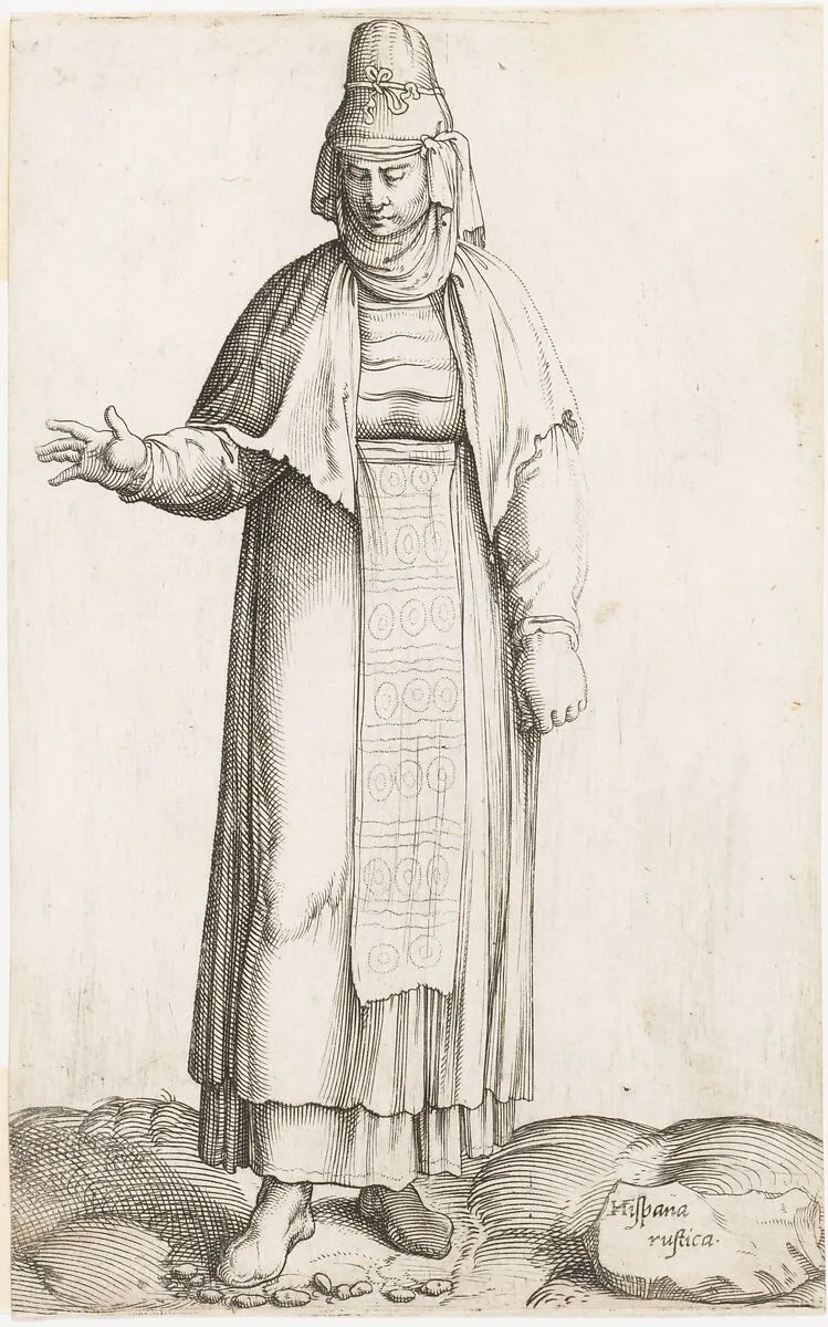 Costume Plate: Hispana Rustica (with label on rock) — Enea Vico