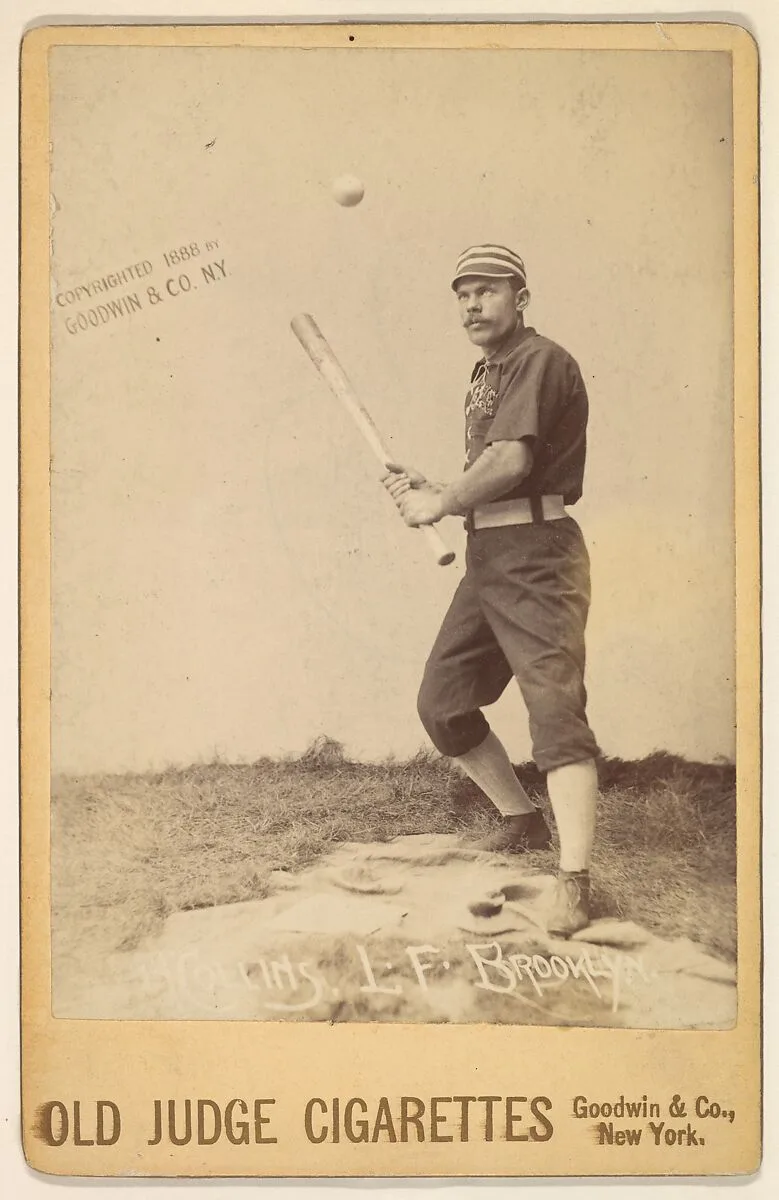 Hubert B. "Hub" Collins, Left Field, Brooklyn, from the series Old Judge Cigarettes — Goodwin & Company