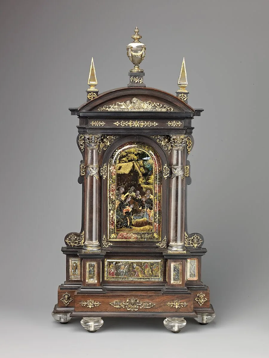 Tabernacle House Altar with the Adoration of the Shepherds, the Adoration of the Magi, and the Annunciation. — Reinhold Vasters|Italian