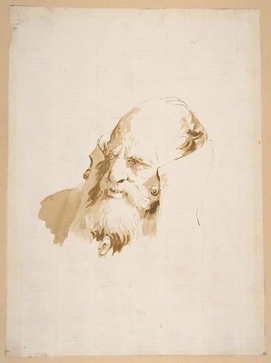 Head of a Man Wearing a High Collar