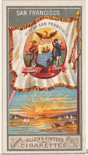 San Francisco, from the City Flags series (N6) for Allen & Ginter Cigarettes Brands