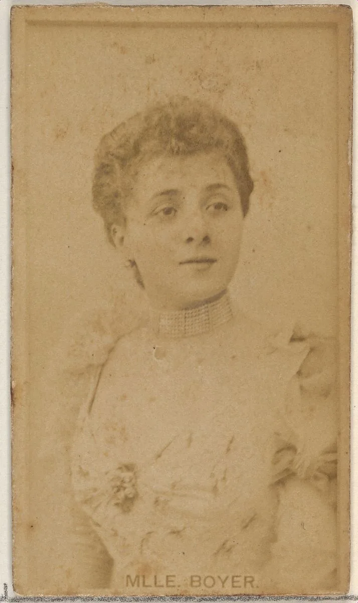Mlle. Boyer, from the Actors and Actresses series (N45, Type 8) for Virginia Brights Cigarettes — Allen & Ginter