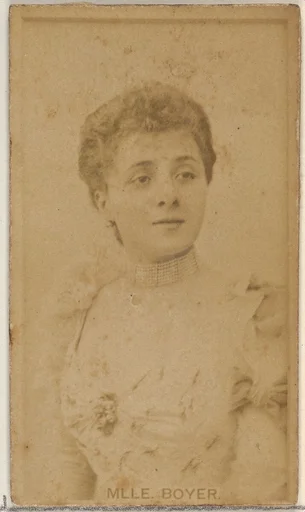 Mlle. Boyer, from the Actors and Actresses series (N45, Type 8) for Virginia Brights Cigarettes
