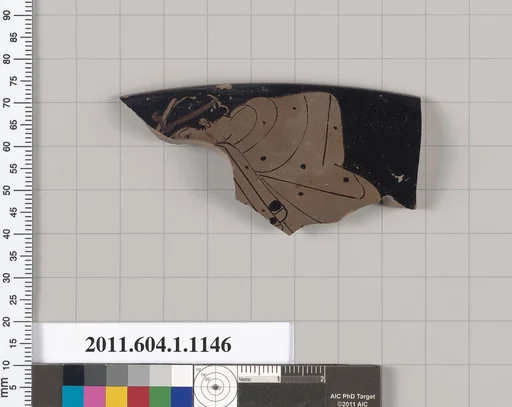 Terracotta rim fragment of a kylix (drinking cup)