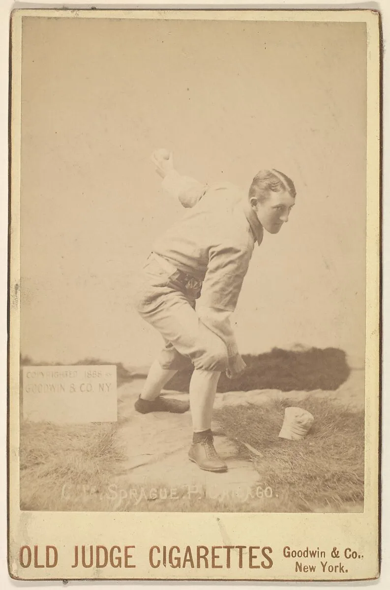 Charlie Sprague, Pitcher, Chicago, from the series Old Judge Cigarettes — Goodwin & Company
