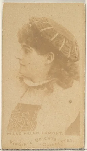 Mlle. Helen Lamont, from the Actors and Actresses series (N45, Type 1) for Virginia Brights Cigarettes
