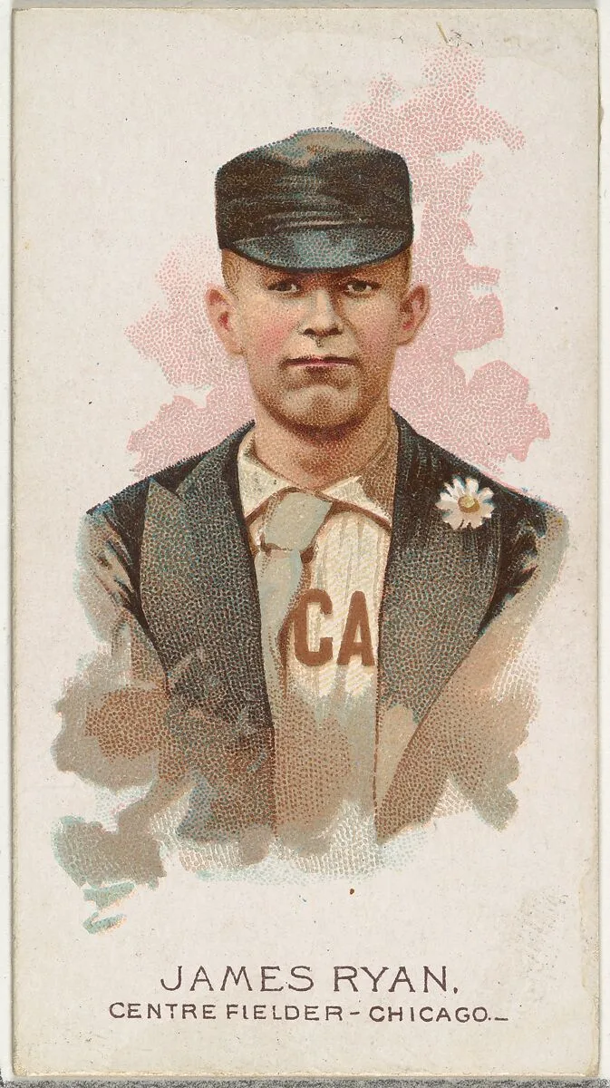 James Ryan, Baseball Player, Center Fielder, Chicago, from World's Champions, Series 2 (N29) for Allen & Ginter Cigarettes — Lindner, Eddy & Claus|Allen & Ginter
