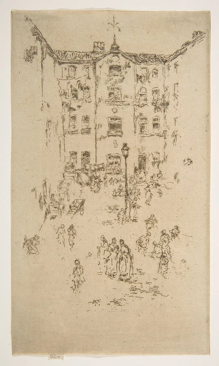 Courtyard, Brussels — James McNeill Whistler