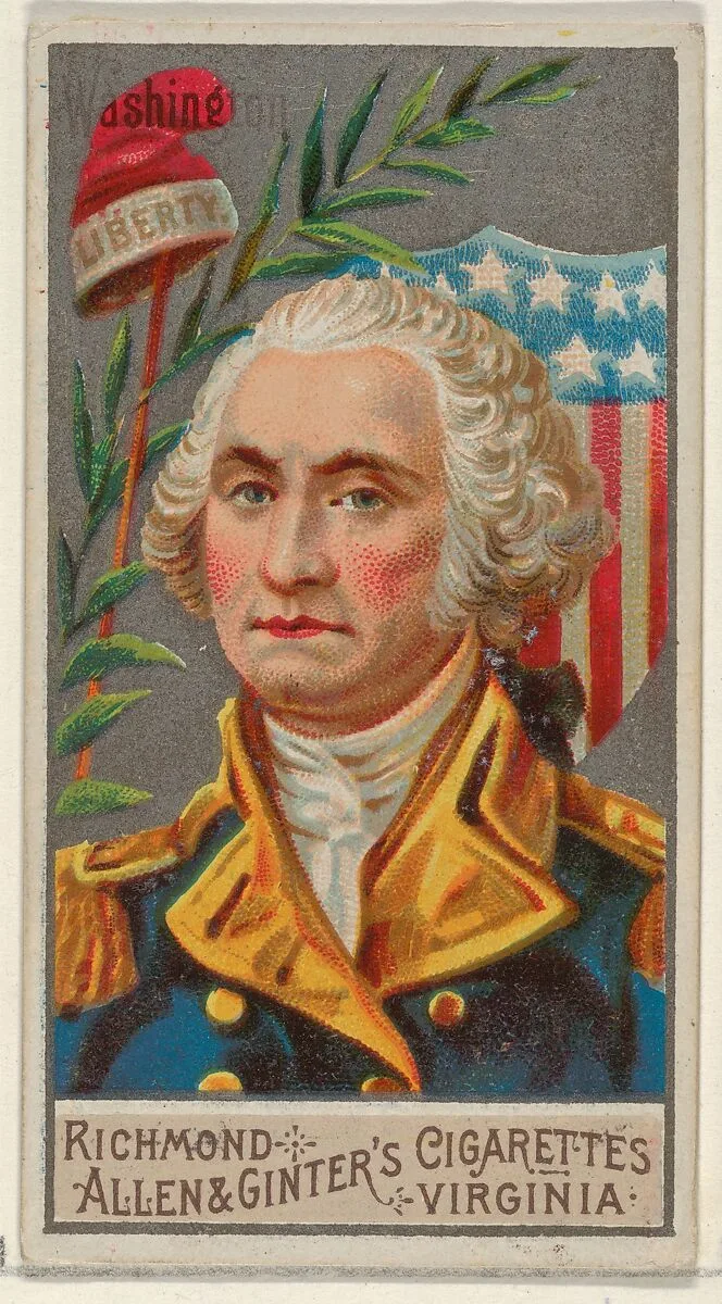 George Washington, from the Great Generals series (N15) for Allen & Ginter Cigarettes Brands — Allen & Ginter|George S. Harris & Sons
