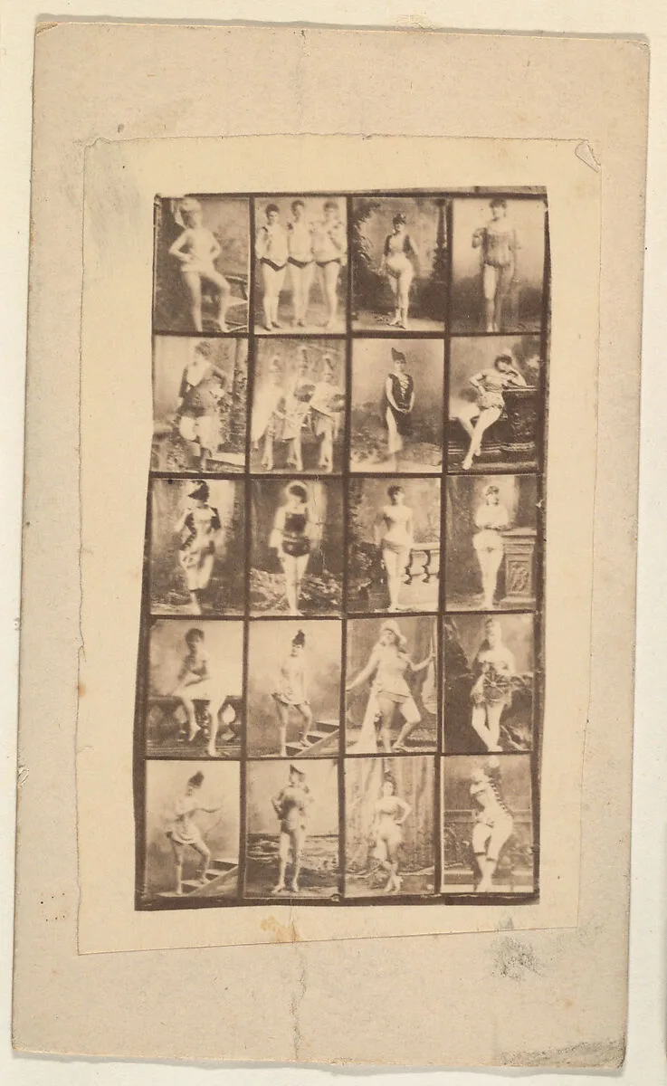 Grid of twenty portraits of actresses, from the Actresses series (N668) — Unknown