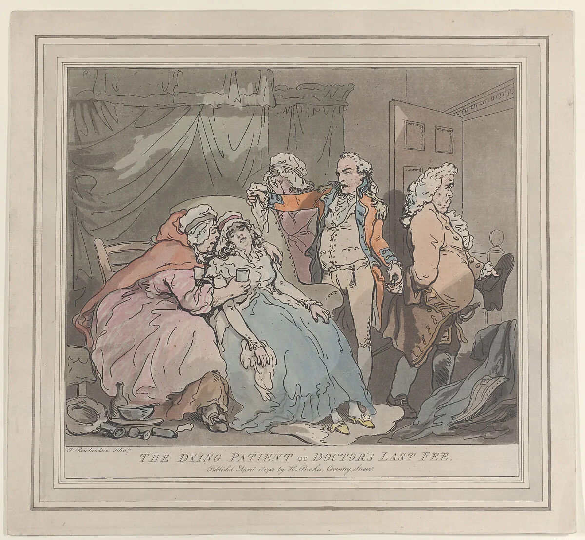 The Dying Patient, or Doctor's Last Fee — Henry Brookes|Thomas Rowlandson