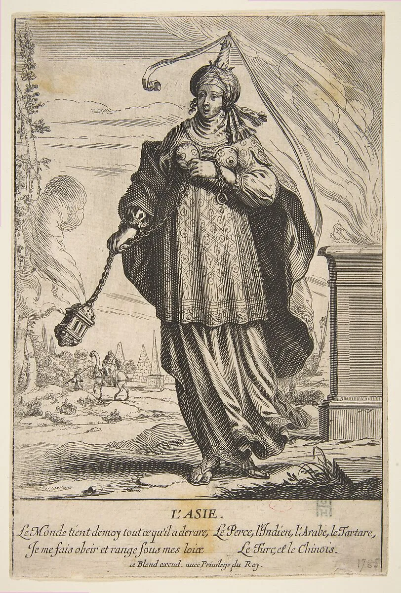 Allegory of Asia, from "The Four Continents" — Abraham Bosse|Jean I Leblond