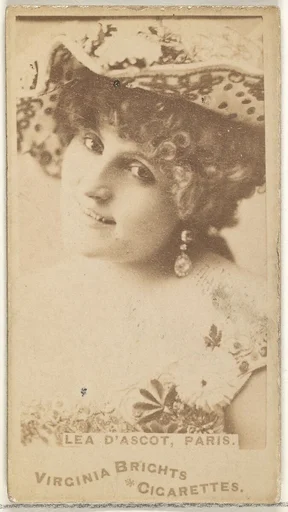 Lea D'ascot, Paris, from the Actors and Actresses series (N45, Type 1) for Virginia Brights Cigarettes