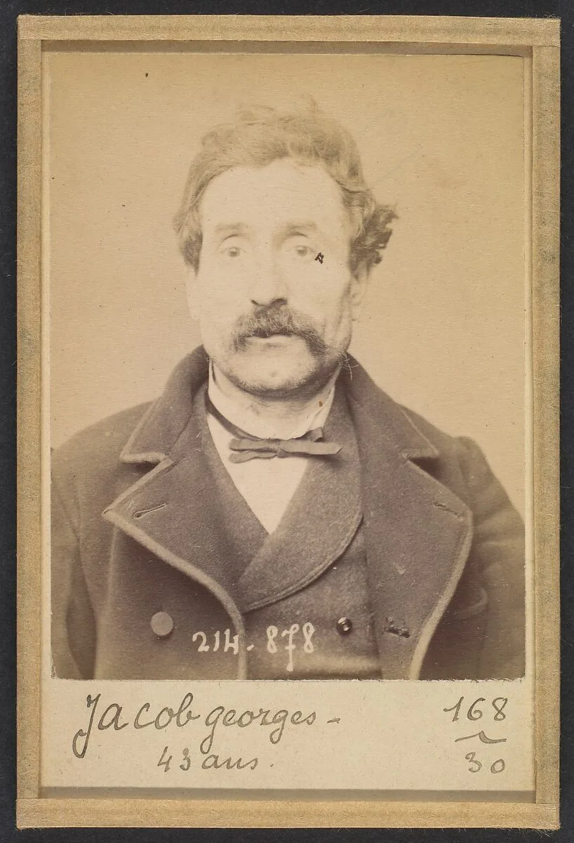 Jacob. Georges, Gustave. 43 ans, né à Paris XVIIe. Journalier. Anarchiste. 27/2/94. — Alphonse Bertillon