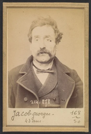 Jacob. Georges, Gustave. 43 ans, né à Paris XVIIe. Journalier. Anarchiste. 27/2/94.
