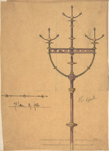 Design for [Gas?] Lights for a Church