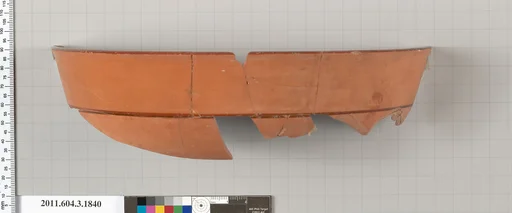 Terracotta fragment of a kylix: Band or lip cup (drinking cup)
