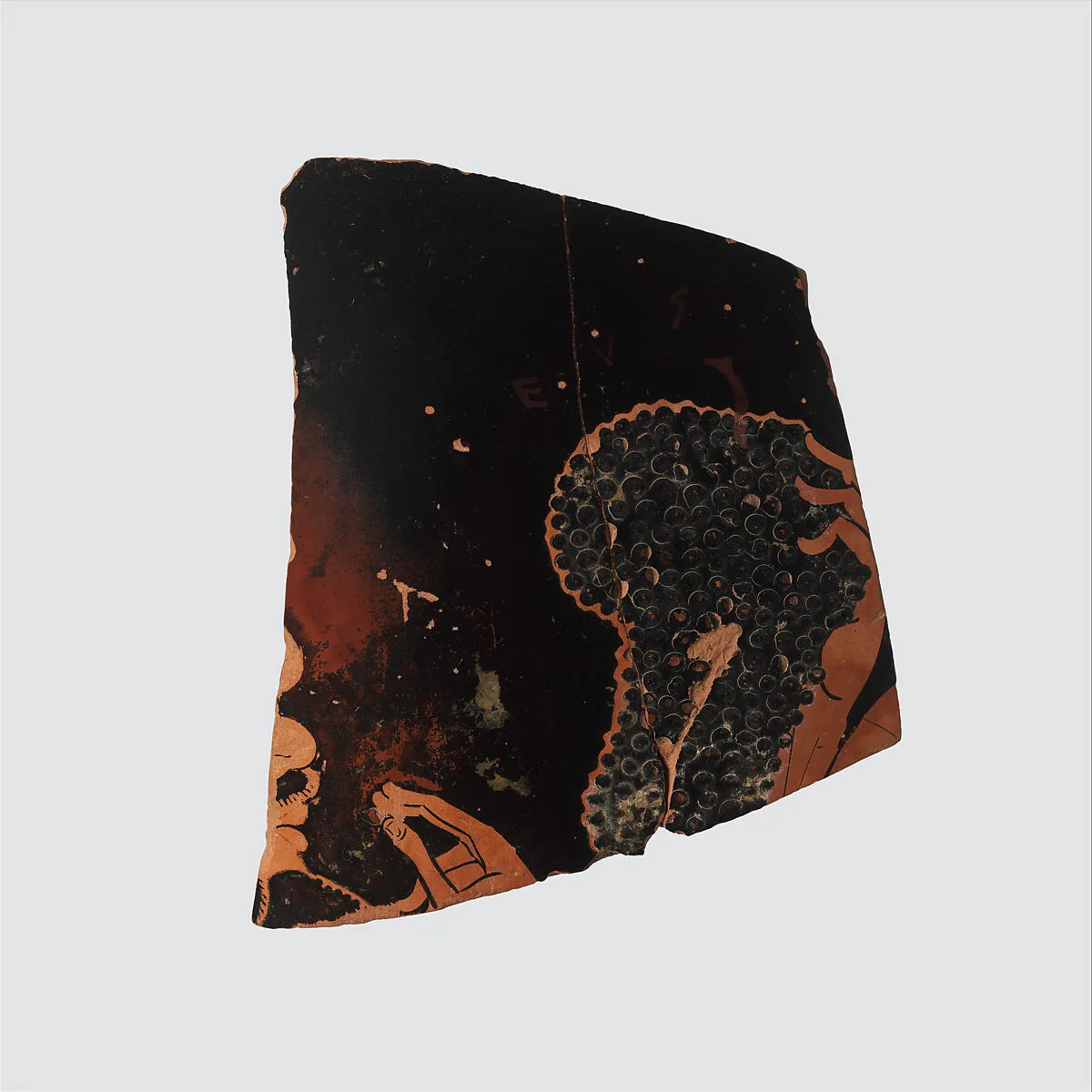 Fragment of a terracotta neck-amphora (jar) — Euphronios