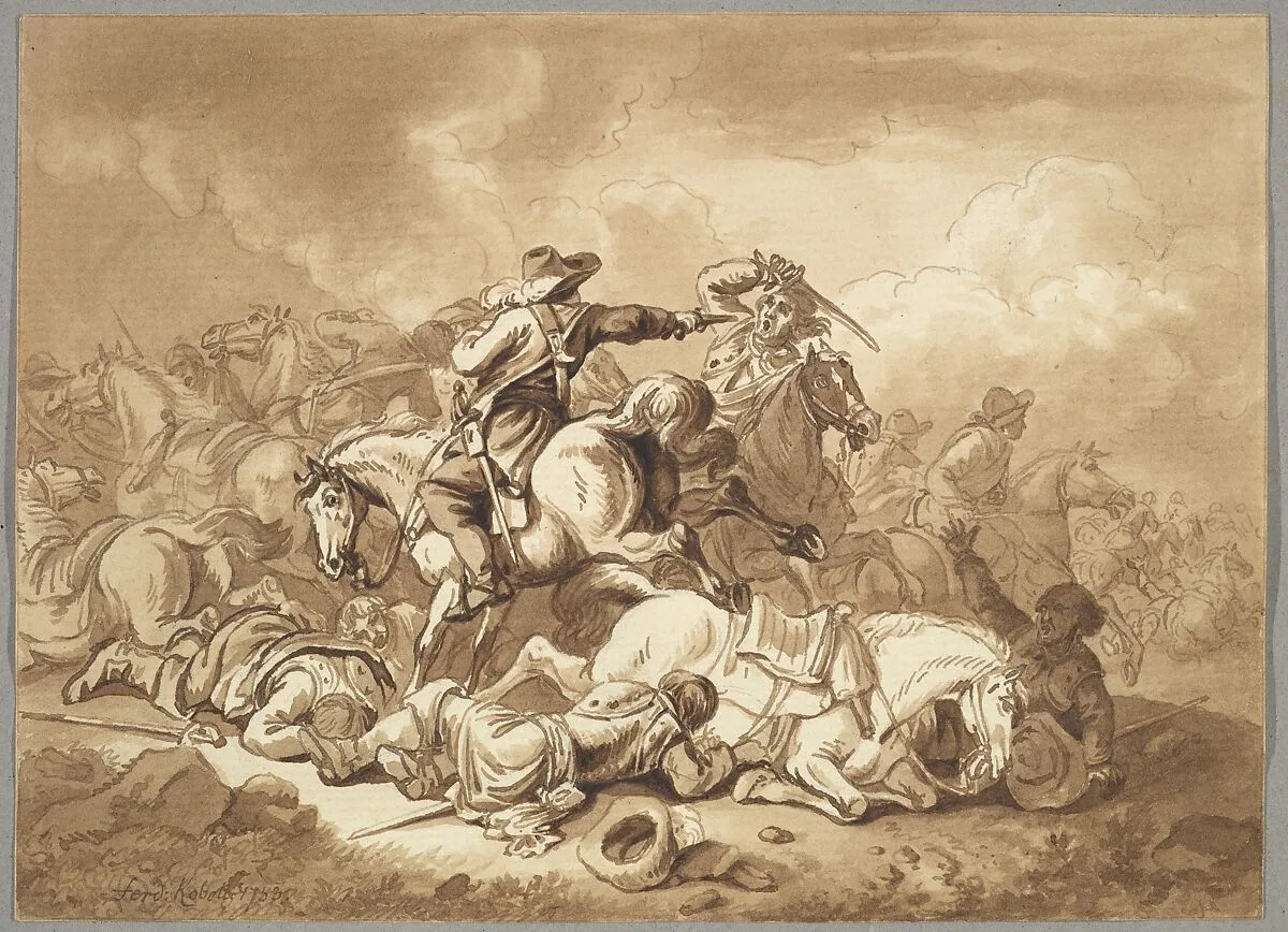 A Battle Scene — Ferdinand Kobell