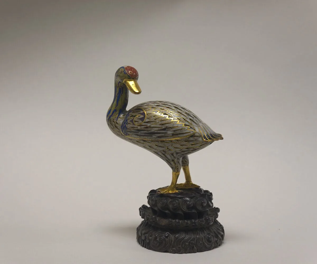 清乾隆 銅胎掐絲琺瑯鳧鴨|Duck — Unknown