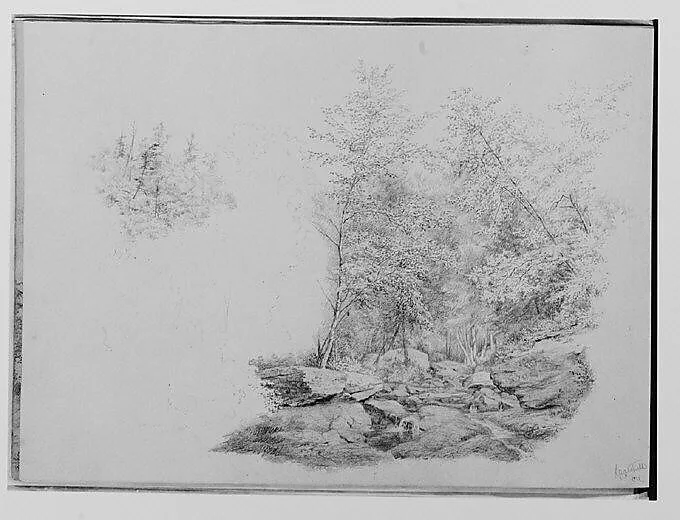 Catskill 1864: A Forest Stream (from Sketchbook) — Thomas Hewes Hinckley