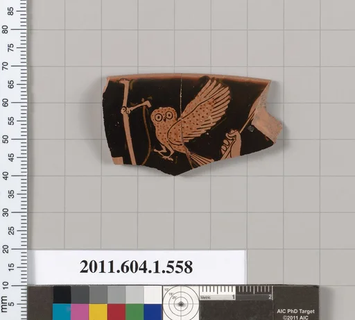 Terracotta rim fragment of a kylix (drinking cup)