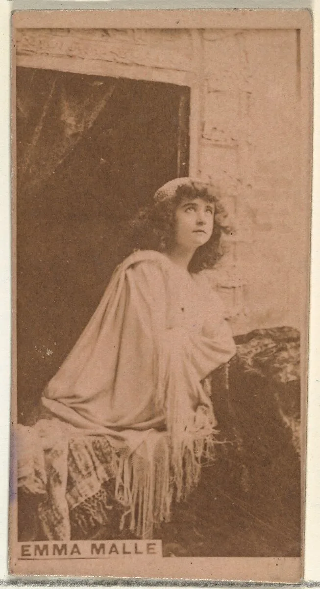 Emma Malle, from the Actors and Actresses series (N145-8) issued by Duke Sons & Co. to promote Duke Cigarettes — American Tobacco Company|W. Duke, Sons & Co.