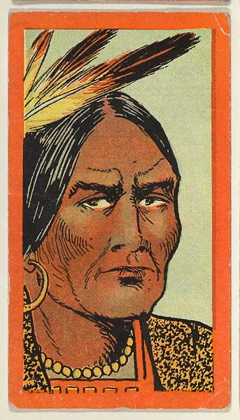 Uncas, from the "Indian Series" (T74), issued with Burley Cubs Cigars and Sweetbriar Cigarettes by the Booker Tobacco Company — Booker Tobacco Company, Lynchburg, Virginia