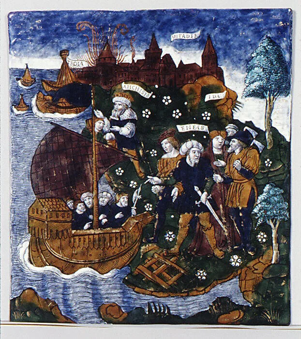 Aeneas Builds a Fleet Near Antandrus, at the Foot of Mount Ida (Aeneid, Book III) — Master of the Aeneid