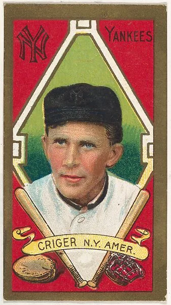 Louis Criger, New York Yankees, American League, from the "Baseball Series" (Gold Borders) set (T205) issued by the American Tobacco Company — American Tobacco Company