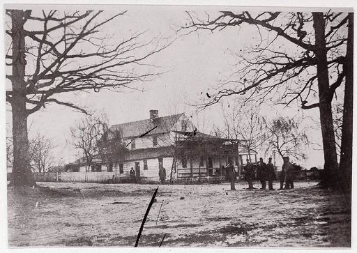 [House framed by trees].  Brady album, p. 123